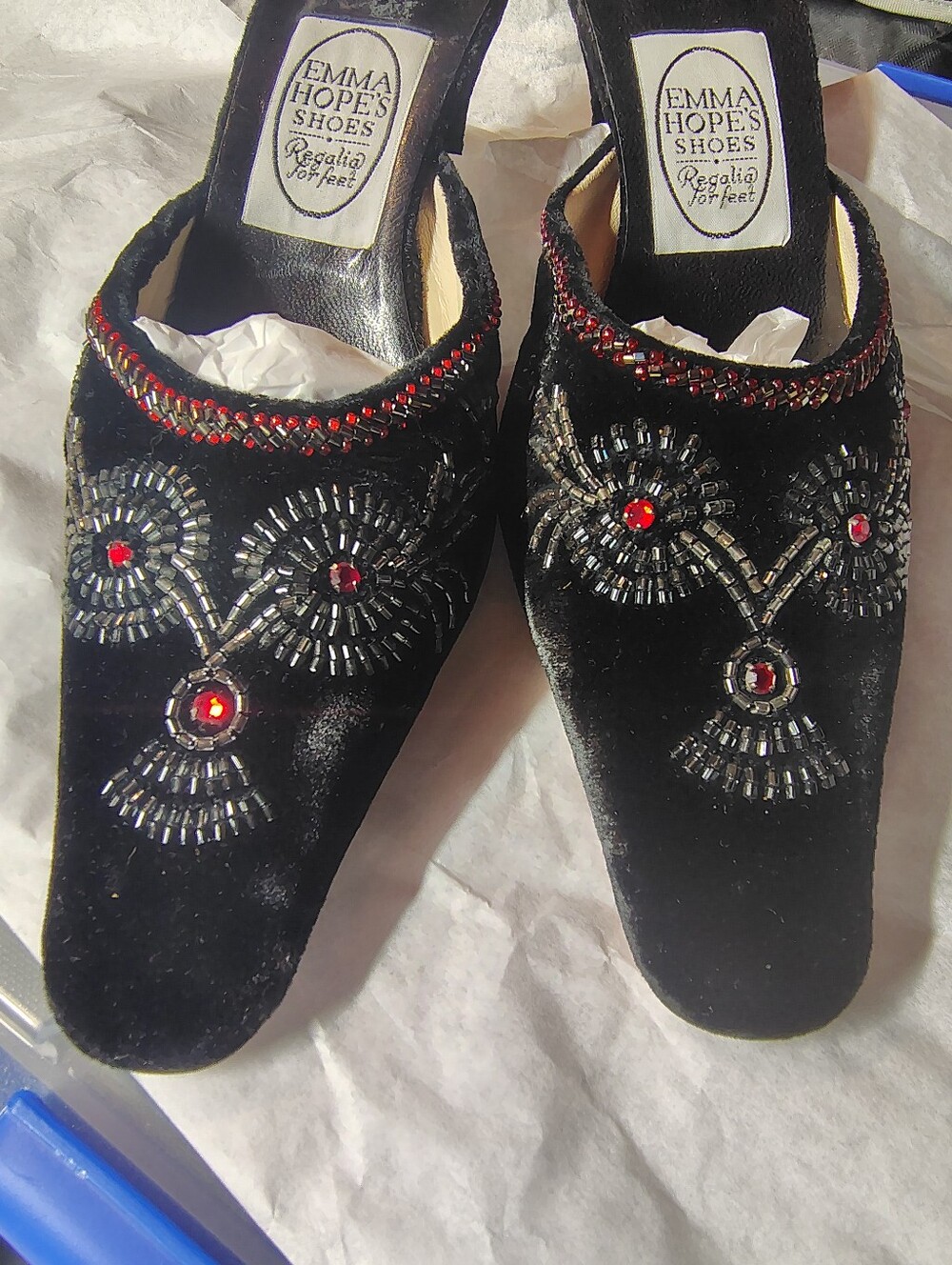 Emma Hope's Velvet Sequin Mule - NWOB 7/37 - Picture 7 of 7